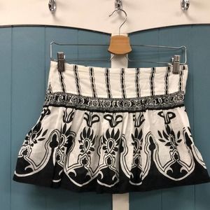 Blue Plate black and white print mini skirt juniors size‎ S